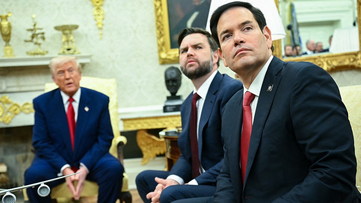 President Donald Trump, Vice President JD Vance, and Secretary of State Marco Rubio
