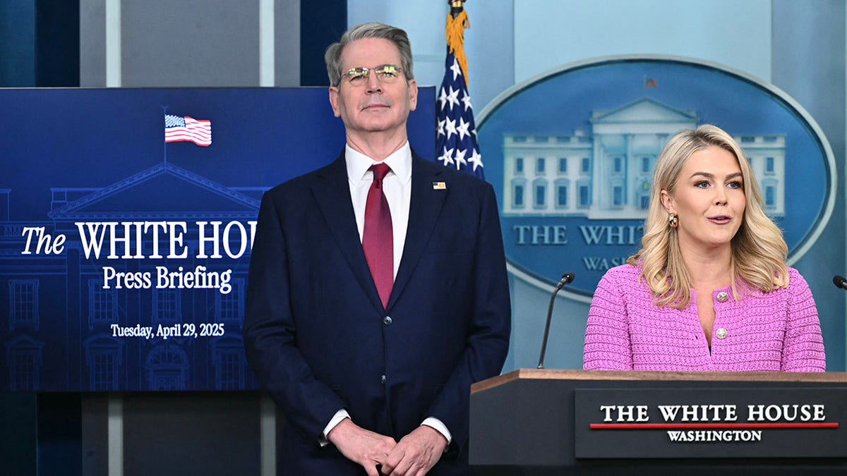 Treasury Secretary Scott Bessent and White House press secretary Karoline Leavitt