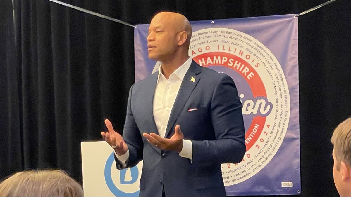 Wes Moore speaking to a group of people