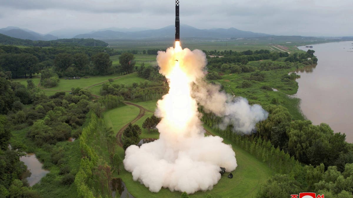 Hwasong-18 intercontinental ballistic missile is launched from an undisclosed location in North Korea in this image released by North Korea's Korean Central News Agency on July 13, 2023