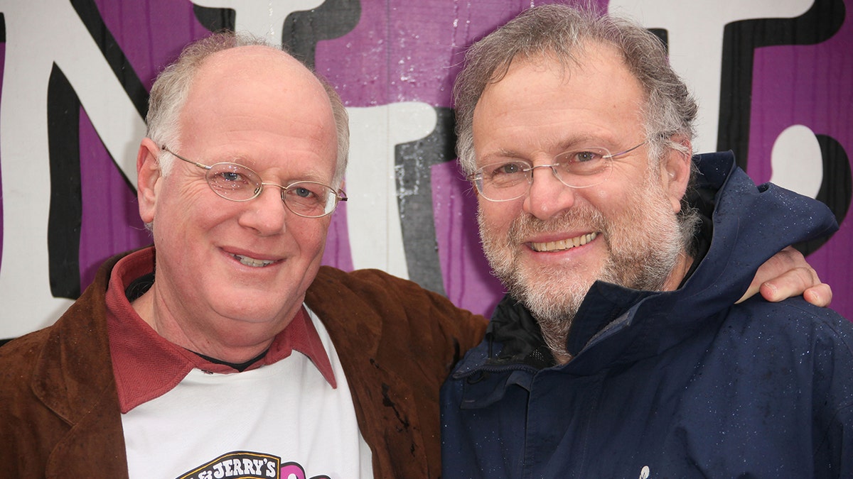 Ben Cohen, left, with business partner Jerry Greenfield