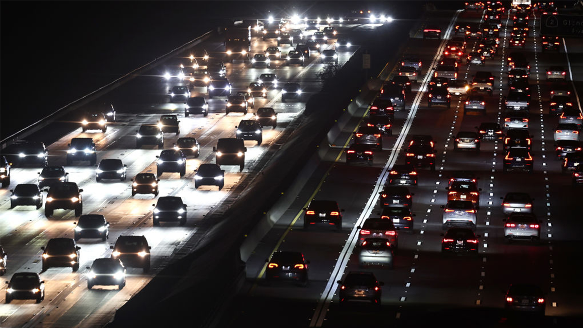 traffic at night on highway