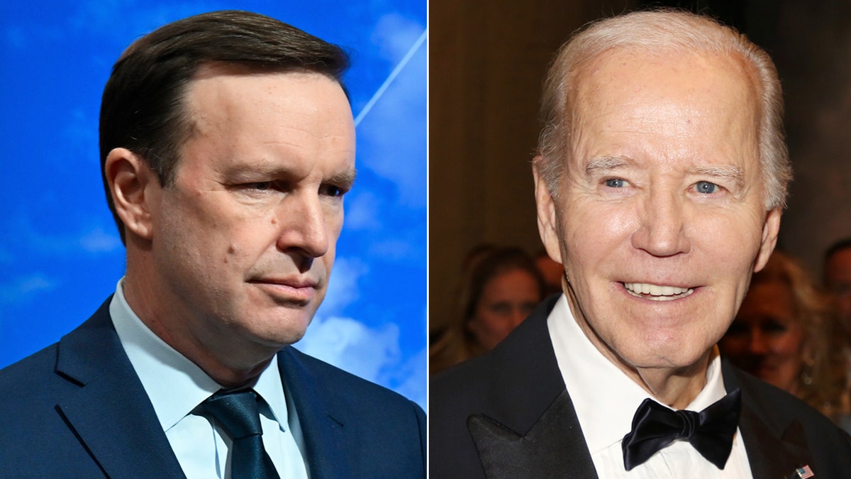 Left: Sen. Chris Murphy; Right: Former President Joe Biden