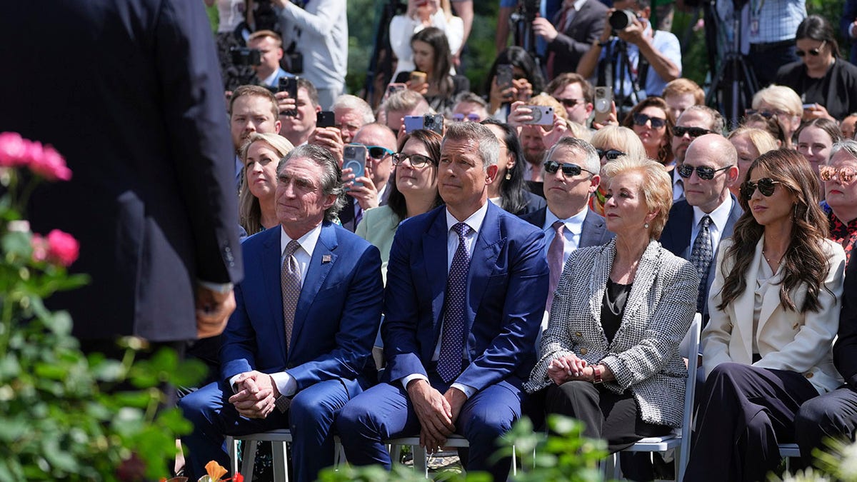 Transportation Secretary Sean Duffy sitting next to other cabinet members
