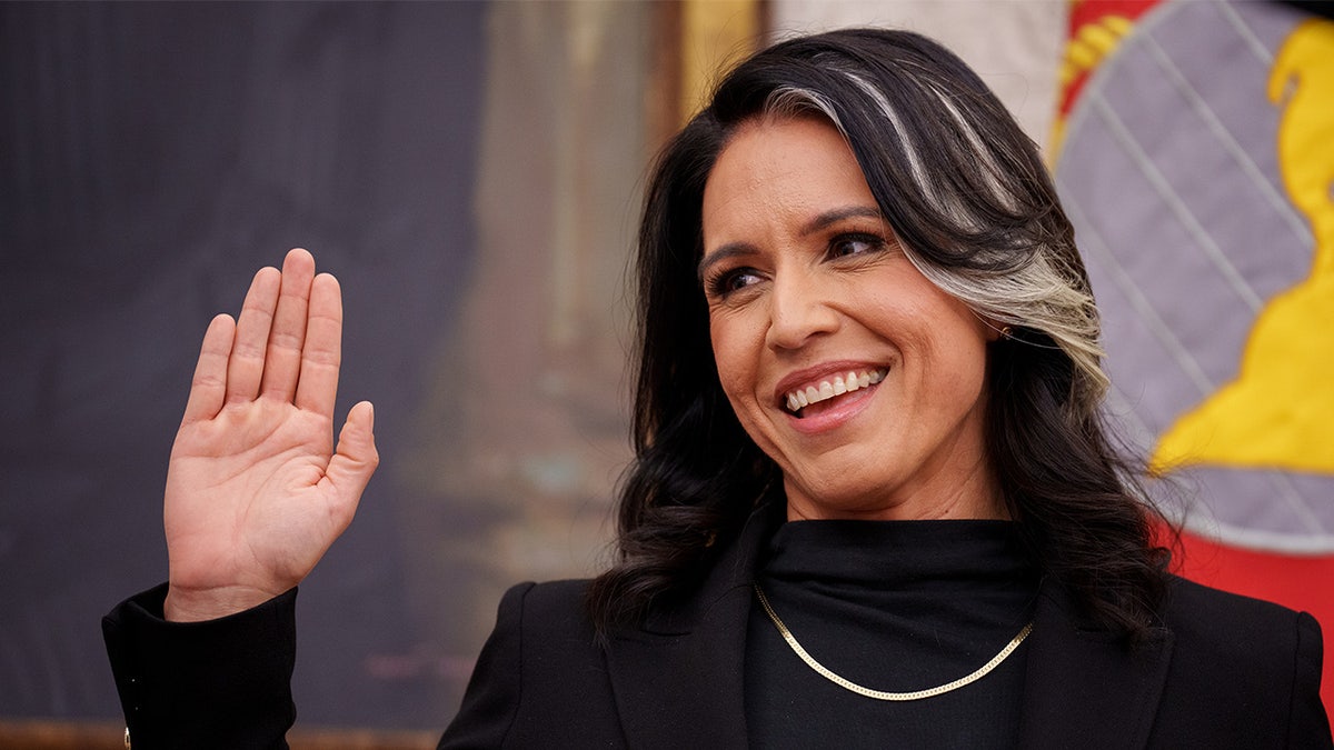 Tulsi Gabbard hand raised