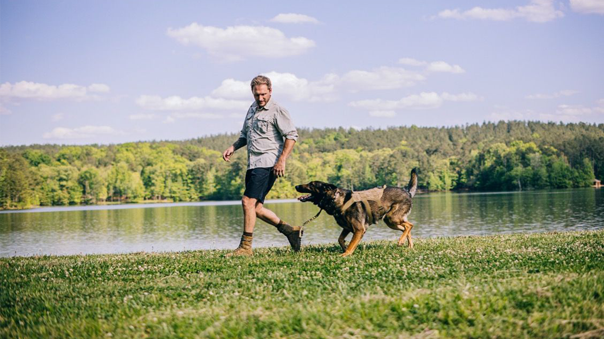 A Warriors Choice Foundation service dog in action. Longo said that "at the end of the day, you're here not for yourself, you're here for your brother." "You're here to provide somebody with an opportunity and a chance who's reaching out for help."