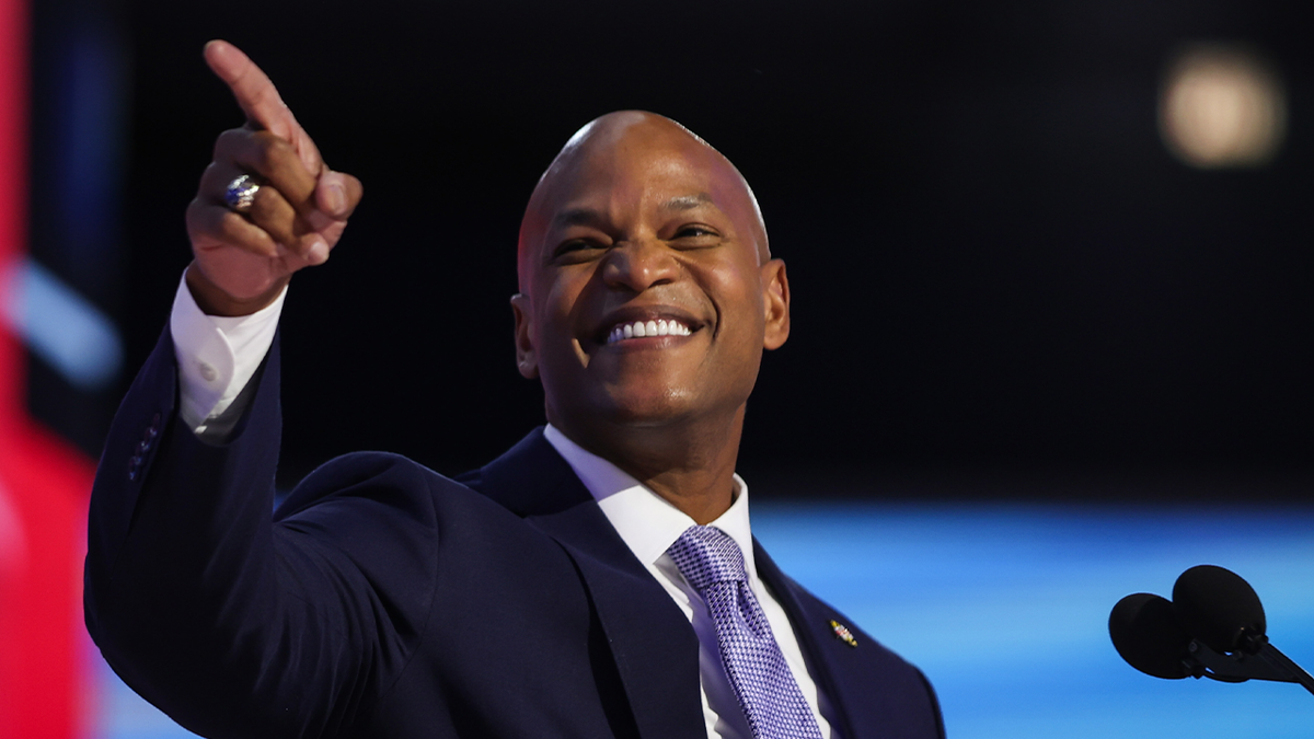 Gov. Wes Moore pointing