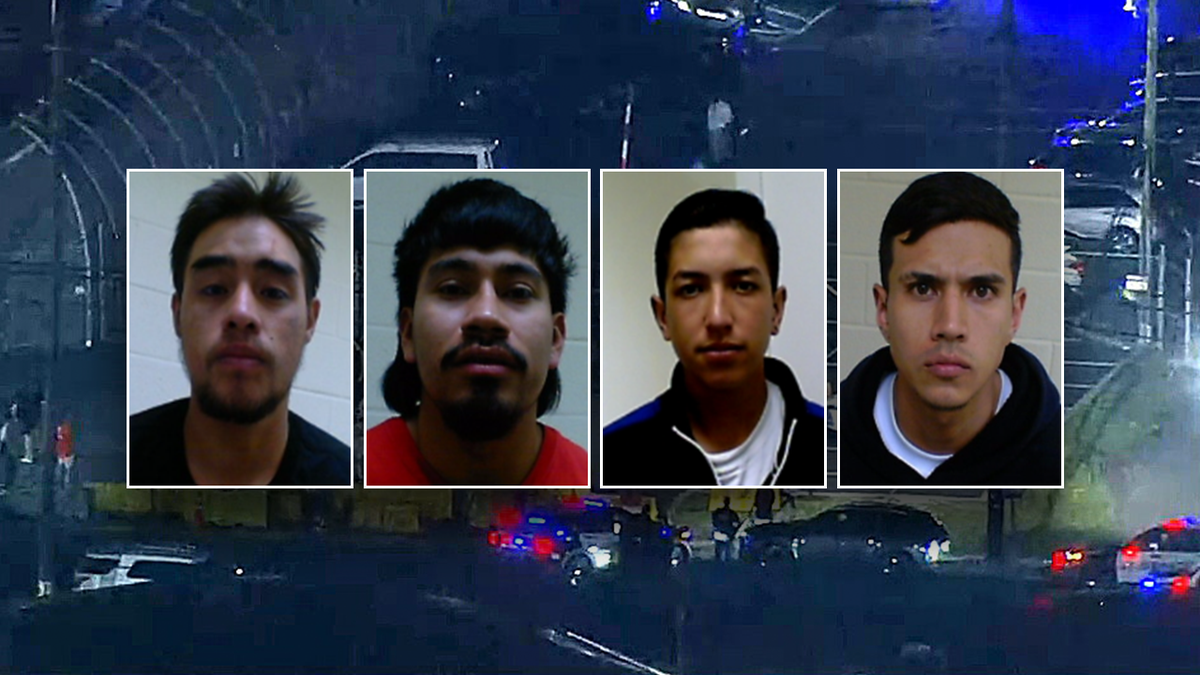 Left: Franklin Norberto Bautista-Reyes illegally entered the U.S. in 2021 under the Biden administration and was arrested by the Wayne Township, New Jersey, Police Department on May 3 for aggravated assault, attempt to cause bodily injury, terroristic threats, and possession of a weapon for unlawful purposes. Center left: Joel Enrique Sandoval-Lopez illegally entered the U.S. as a minor in 2019 and was arrested by the Passaic Police Department in October for unlawful possession of a handgun and again on February 15 for aggravated assault. Center right: Joan Sebastian Castaneda-Lozada entered the U.S. illegally in 2022 and was arrested by the Hammonton Police Department on May 15 for burglary, theft and conspiracy to commit burglary. Right: Andres Pineda-Mogollon entered the U.S. in 2023 and overstayed his tourist visa. He was arrested by the New York City Police Department on April 25 for larceny and again on May 21 by the Union, New Jersey, Police Department for residential burglary, conspiracy to commit residential burglary and possession of burglary tools.