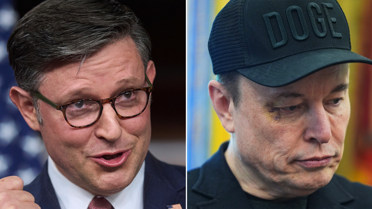 Johnson, left; Musk, right