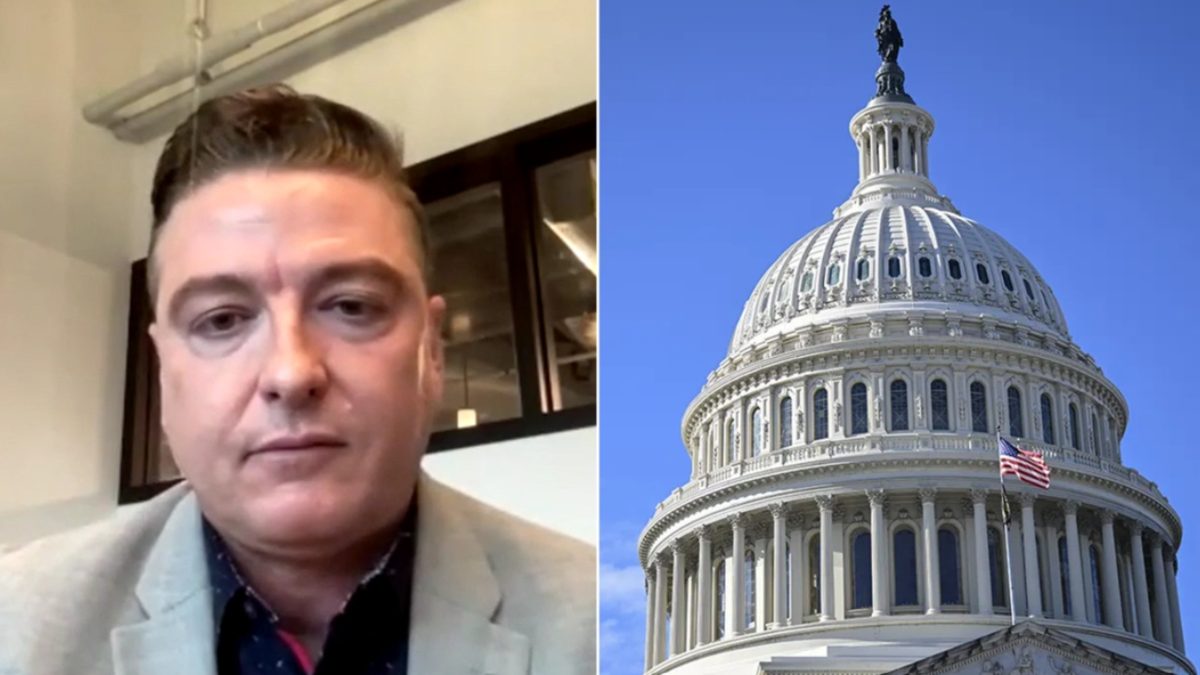 Skillstorm's Justin Vianello, left; US capitol dome, right