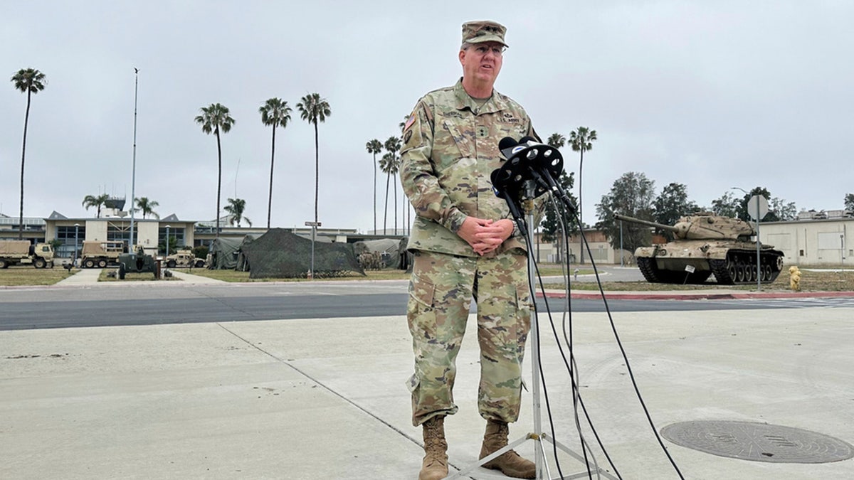 Maj. Gen. Scott Sherman, who is overseeing the National Guard in Los Angeles