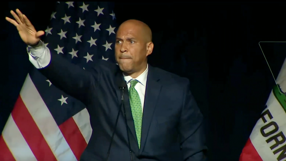 Cory Booker wave