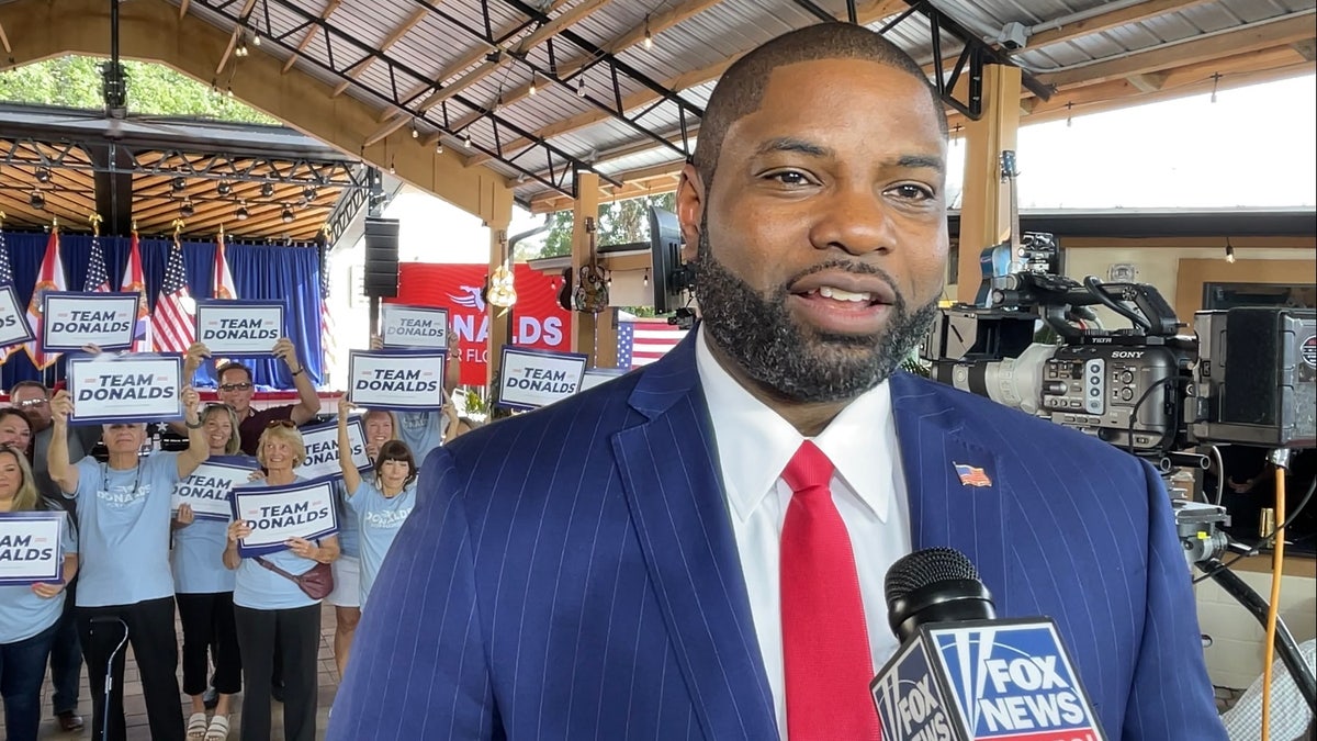 Republican Rep. Byron Donalds of Florida is interviewed by Fox News Digital ahead of his 2026 campaign kickoff for governor in Bonita Springs, Fla., on March 28, 2025.