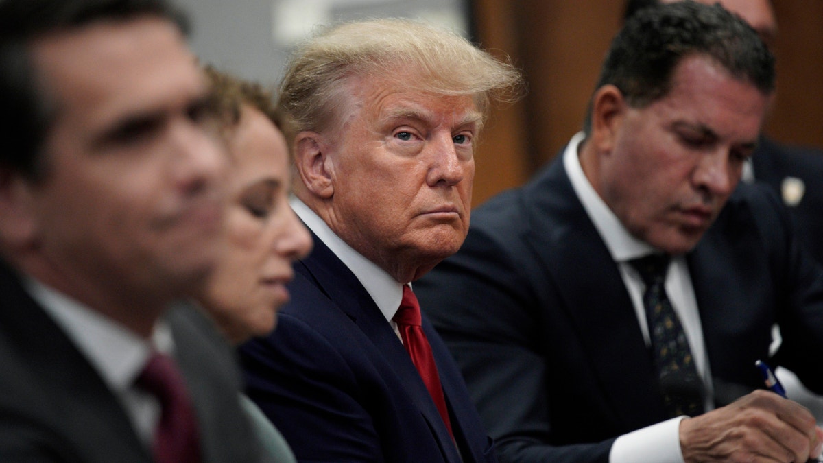 Former President Donald Trump appears in court for arraignment before Judge Juan Merchan following his surrender to New York authorities at the New York County Criminal Court. (Seth Wenig-Pool Photo via USA TODAY)