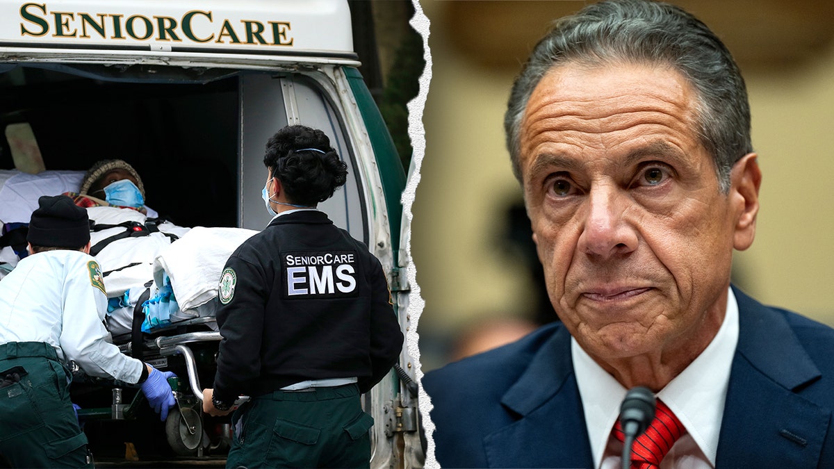 ems with patient in ambulance; Andrew Cuomo