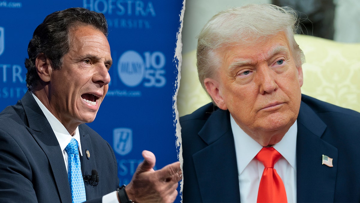 Cuomo, left, Trump right