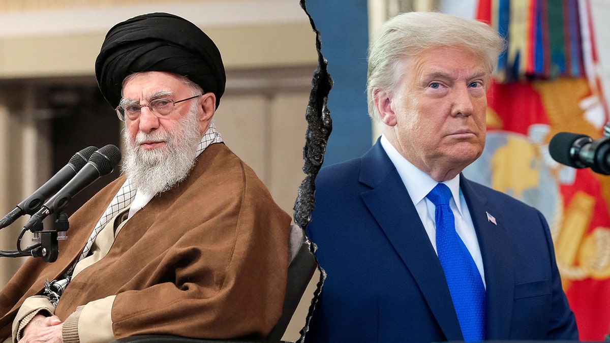 Iran's supreme leader Ali Khamenei and President Donald Trump