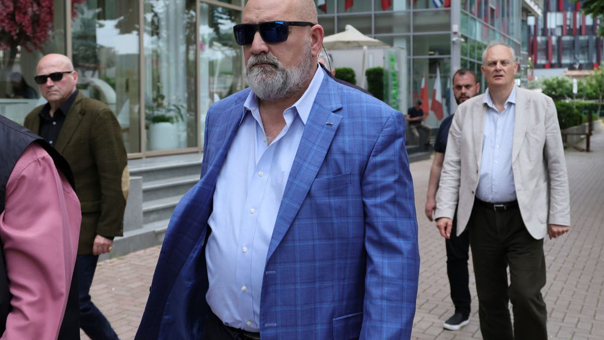 Chris LaCivita, former Trump campaign advisor, is seen here walking in the Albanian capital ahead of Sunday's election against Socialist Prime Minister Edi Rama in Tirana, Albania, on May 9, 2025.