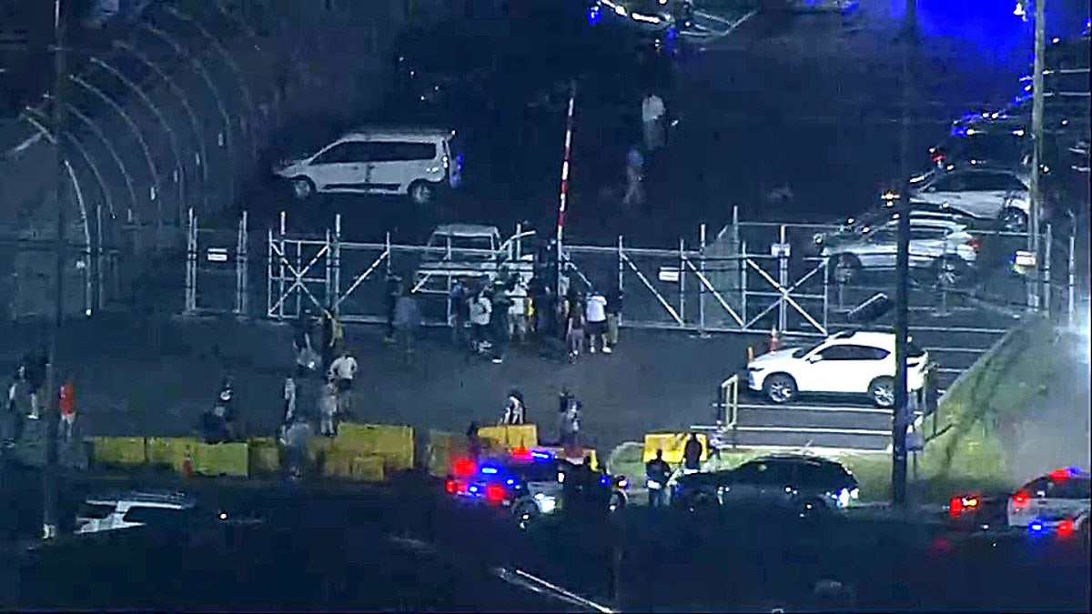 newark ice facility at night from air