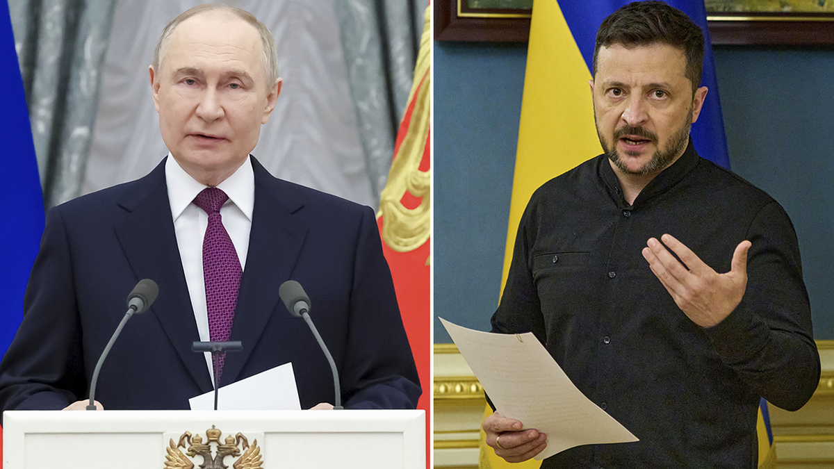 Russia's Putin and Ukraine's Zelenskyy