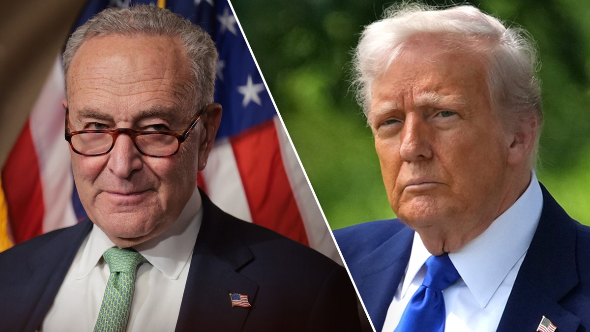 Left: Sen. Chuck Schumer' Right: President Donald Trump