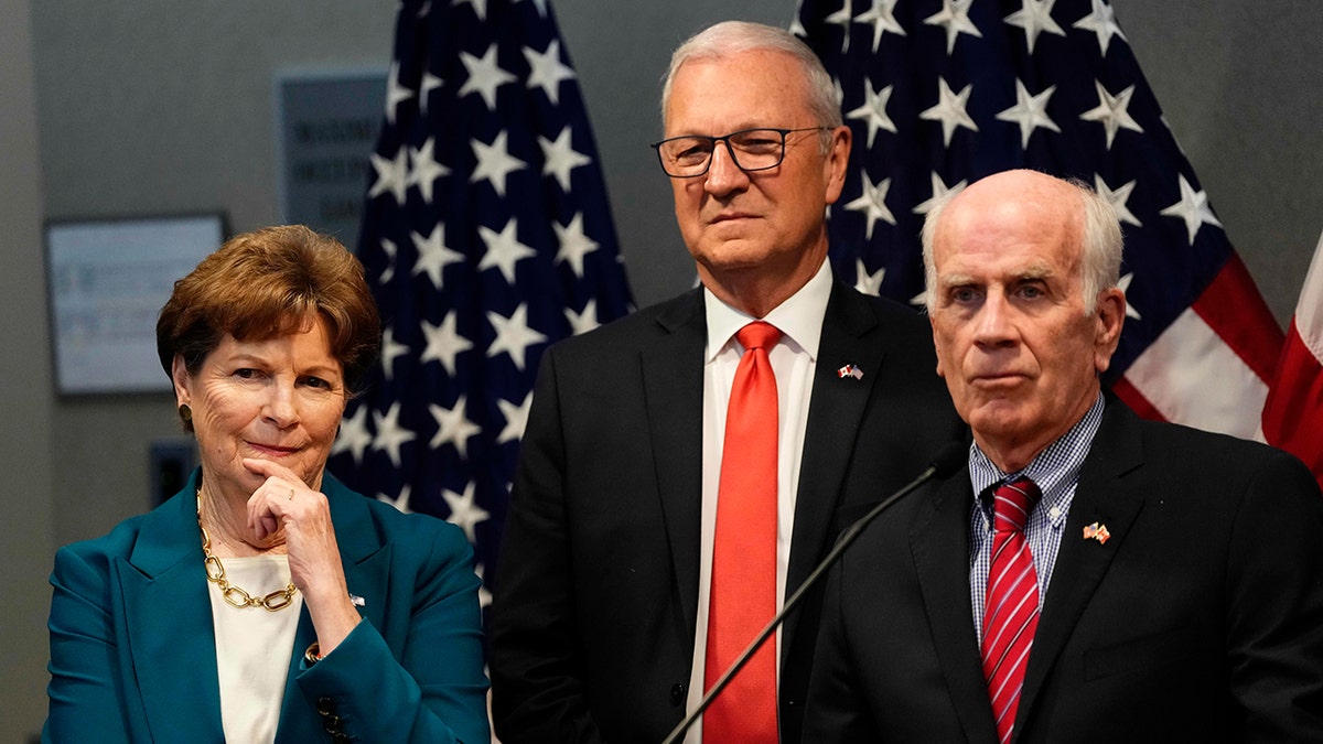 Shaheen at a Canada news conference