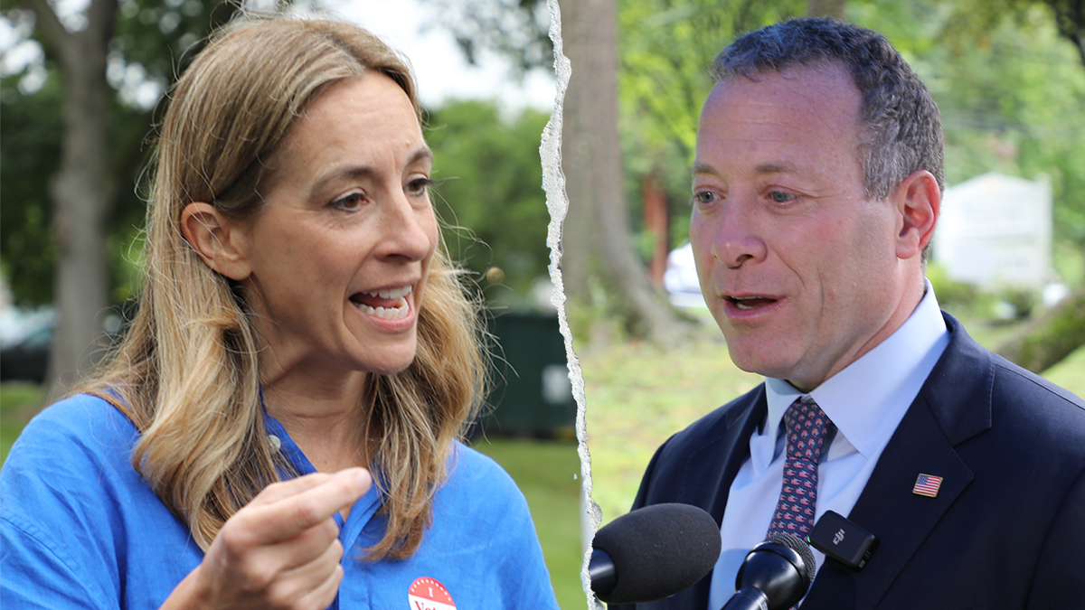 Reps. Mikie Sherrill (left) and Josh Gottheimer are Democratic candidates for New Jersey governor. 