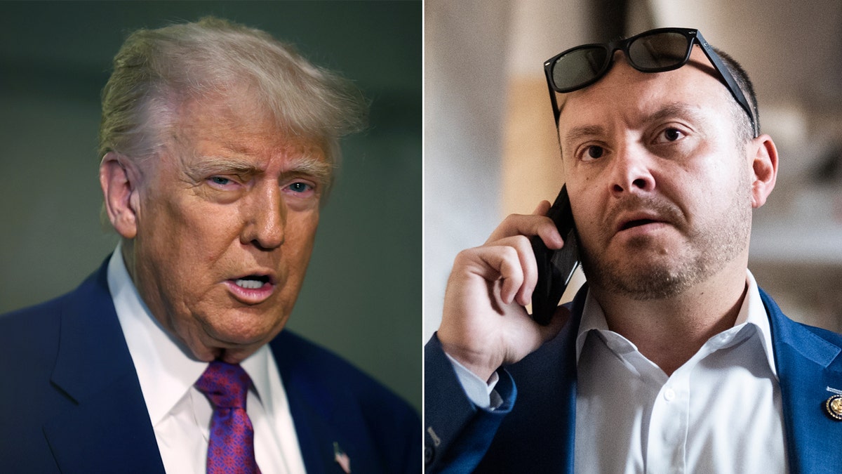 Left: President Donald Trump; Right: Rep. Andrew Garbarino