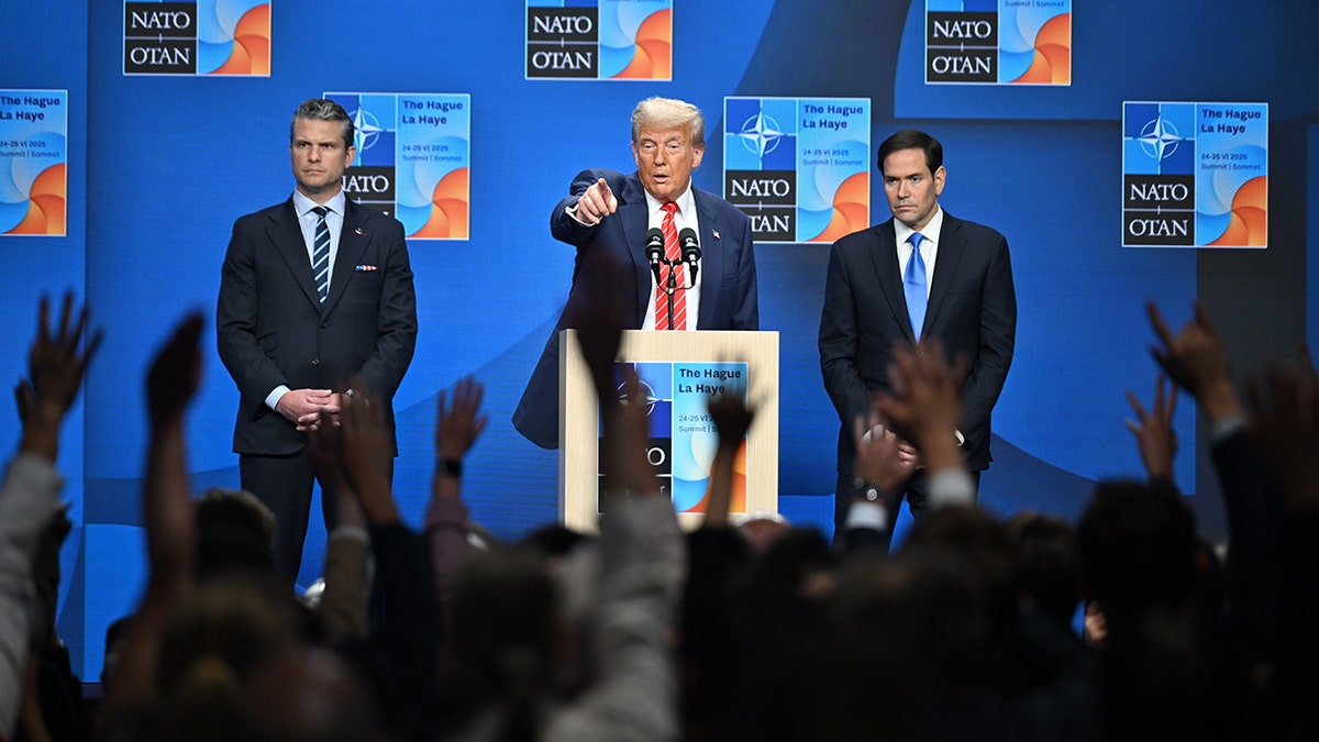 Trump takes reporter questions at NATO summit