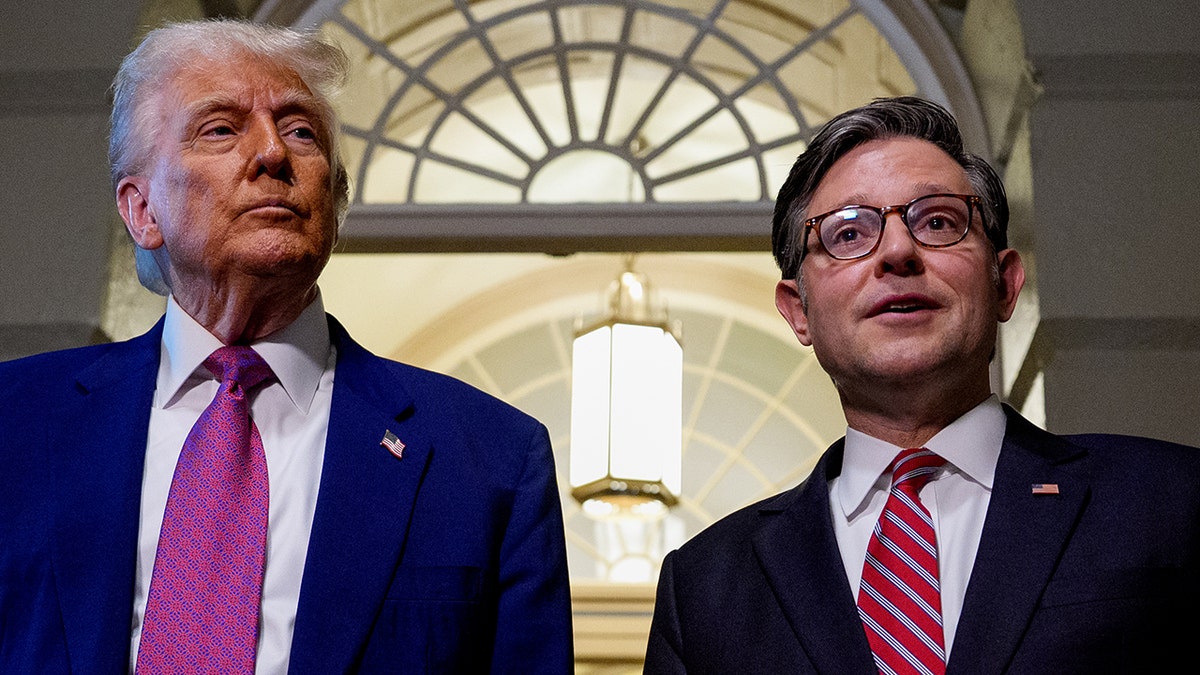 President Donald Trump and House Speaker Mike Johnson
