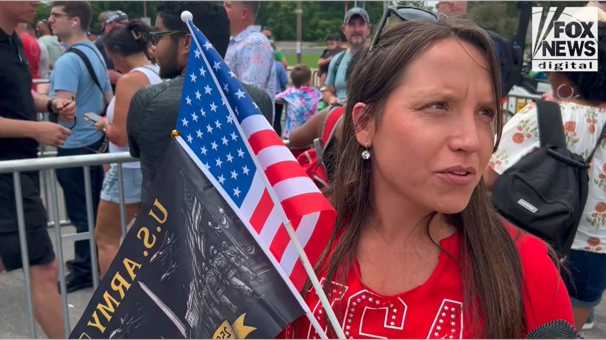 Trump supporter attends D.C. military parade