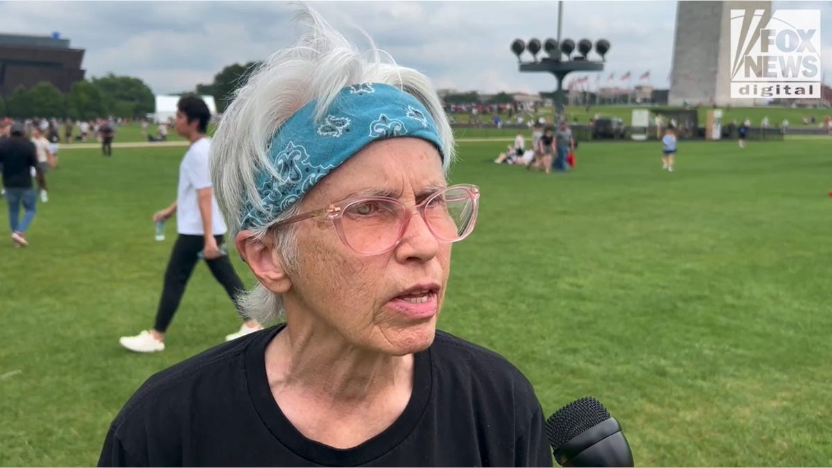 Anti-Trump protester attends military parade in D.C.