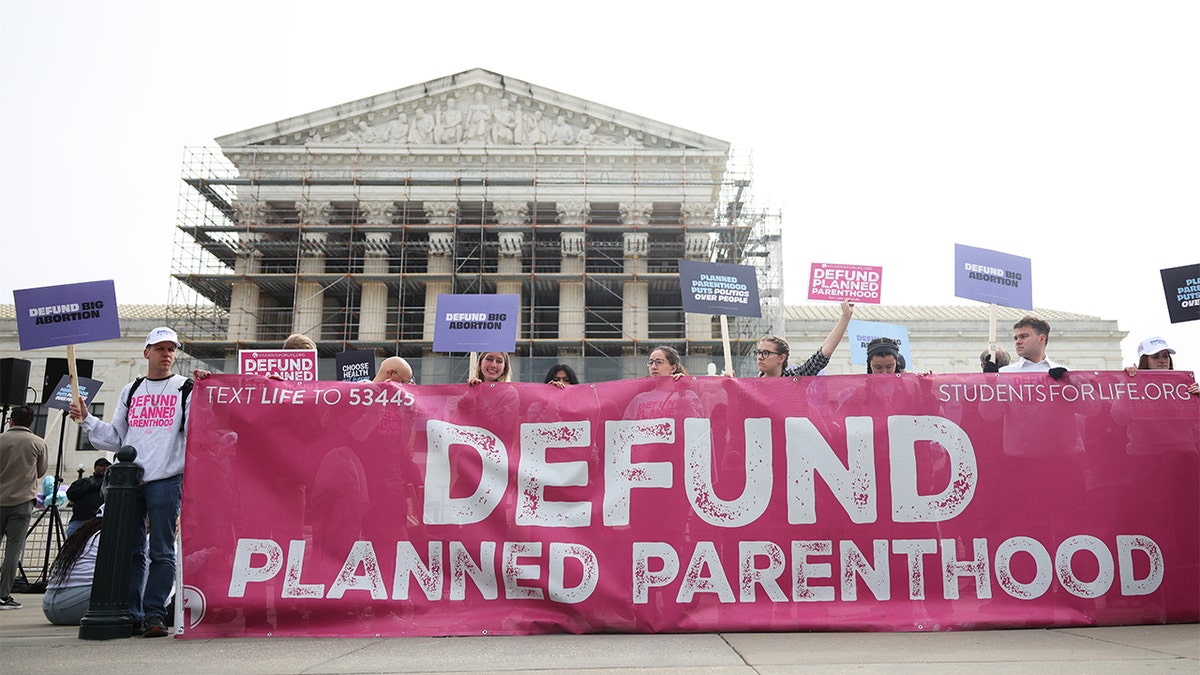 Defund Planned Parenthood protesters