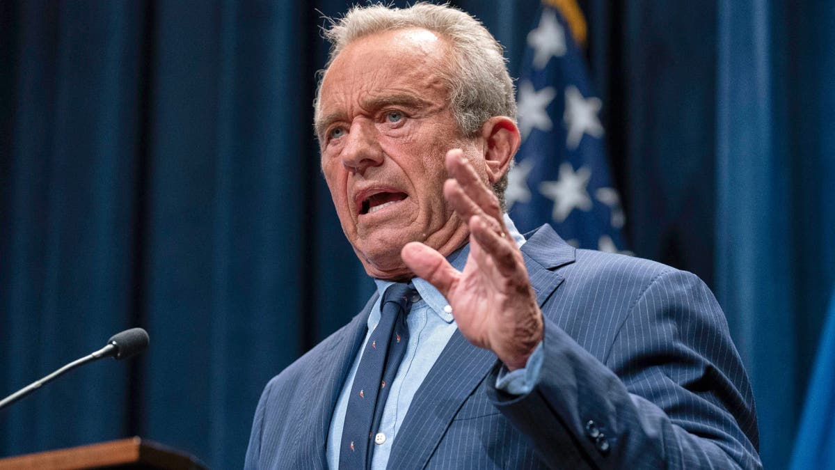 Health and Human Services Secretary Robert F. Kennedy Jr. speaks during a news conference on the Autism report by the CDC at the Hubert Humphrey Building Auditorium in Washington, Wednesday, April 16, 2025. (AP Photo/Jose Luis Magana)