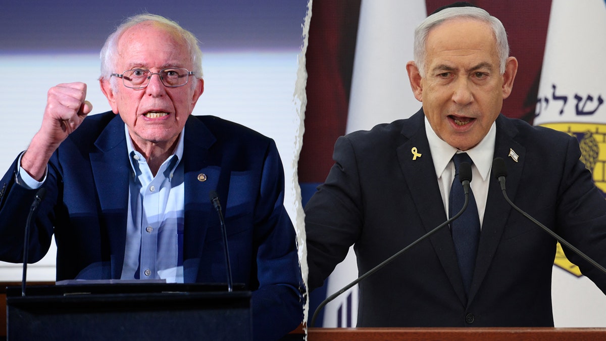 Left: Sen. Bernie Sanders; Right: Israeli Prime Minister Benjamin Netanyahu