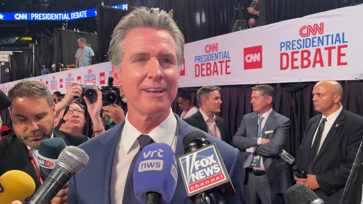 Gavin Newsom in Atlanta