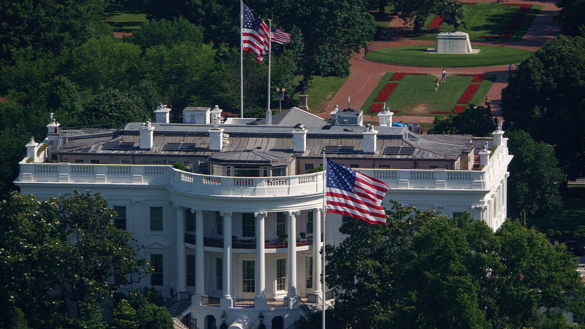 White House flag poles