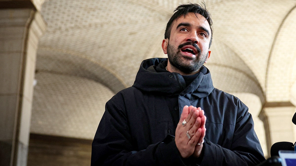 Zohran Mamdani campaigning in New York City subway