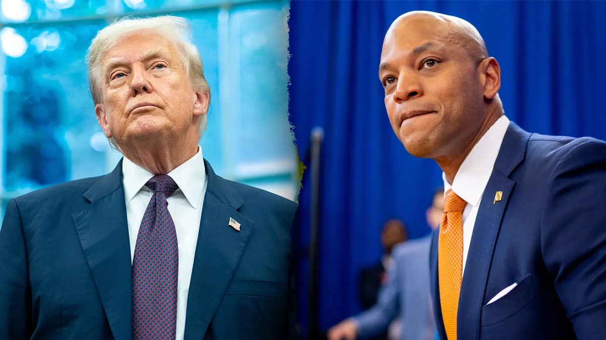 U.S. President Donald Trump and Maryland Governor Wes Moore