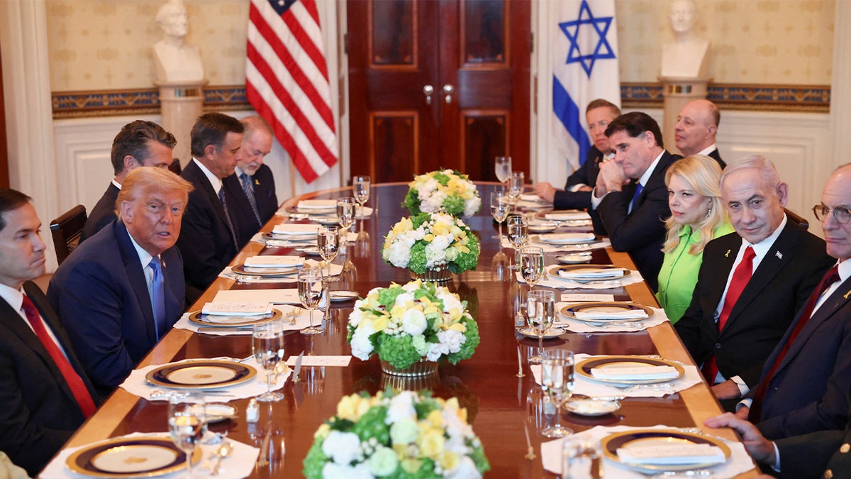 President Donald Trump and Israeli Prime Minister Benjamin Netanyahu dine together in Washington, D.C.