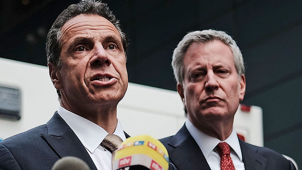 Former Gov. Andrew Cuomo and former mayor Bill de Blasio