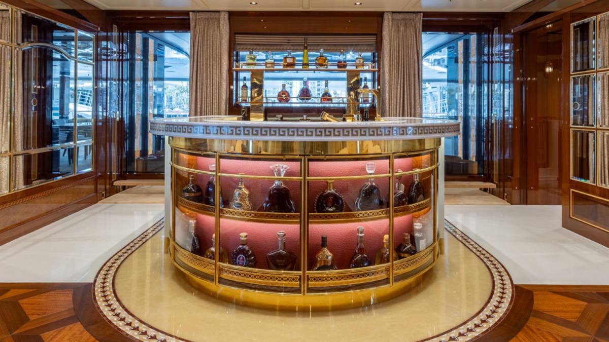 A bar on the yacht Amadea