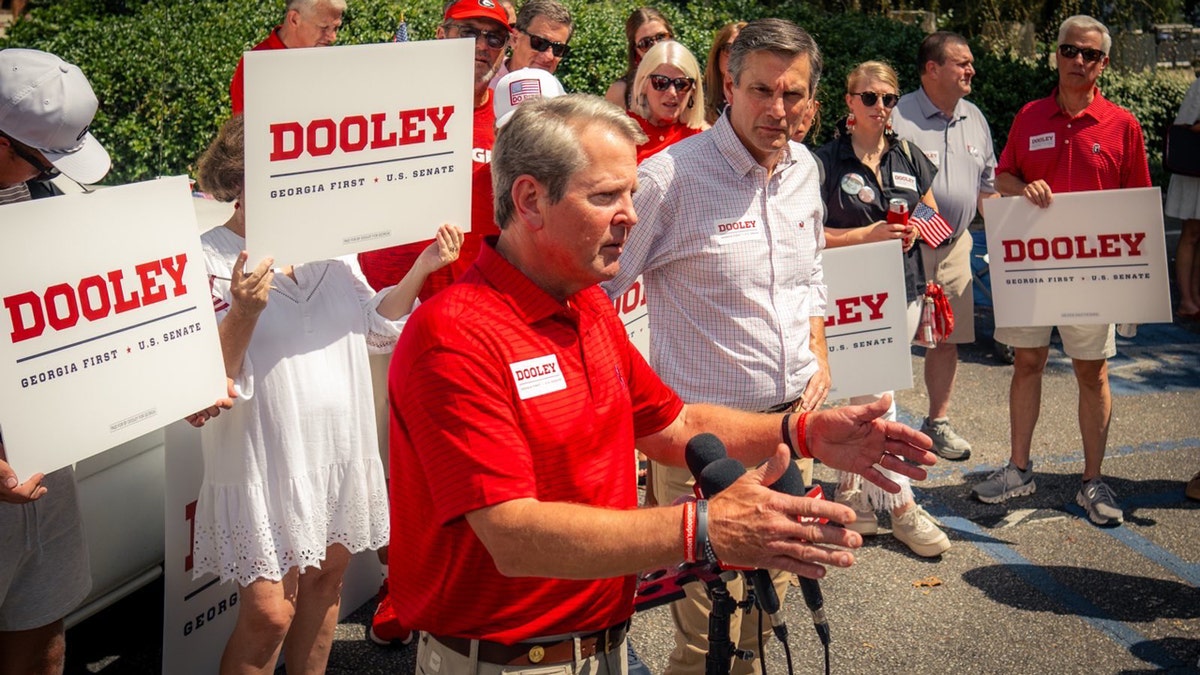 Gov. Brian Kemp speaks at rally