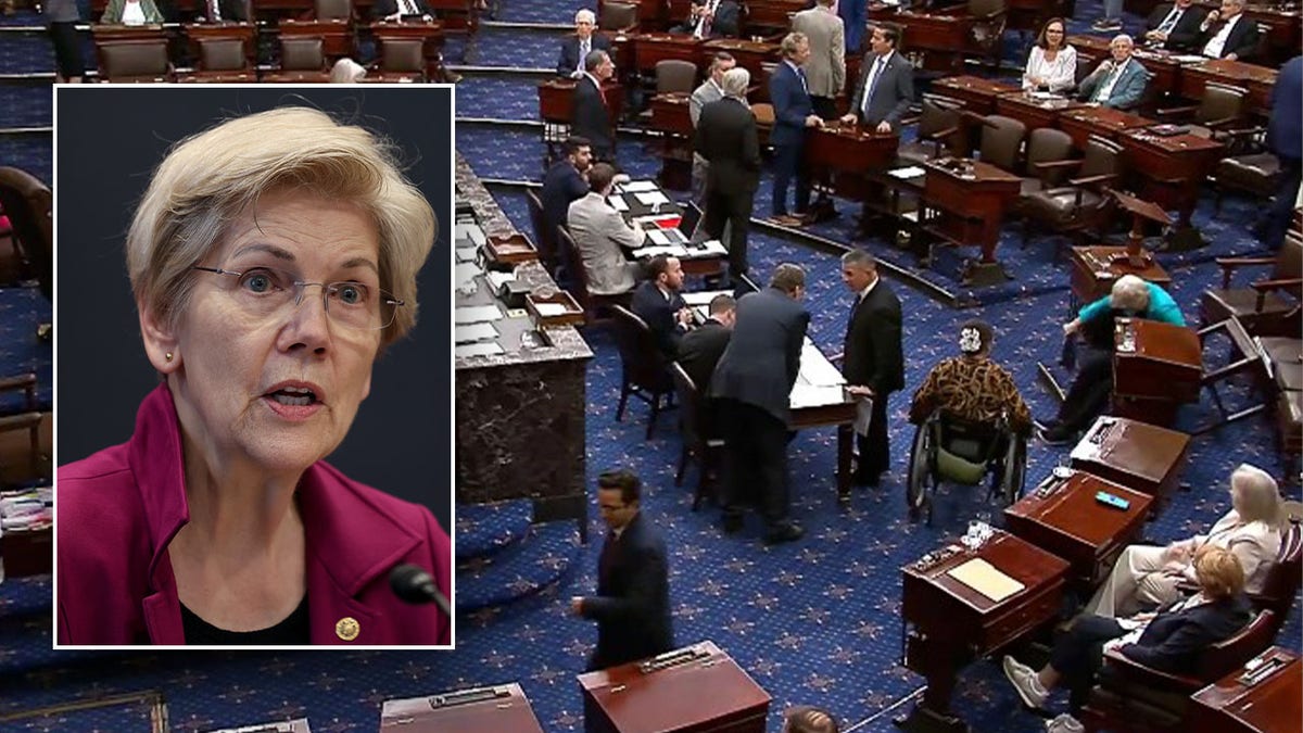 Sen. Elizabeth Warren, D-Mass., fell on the Senate floor this week.