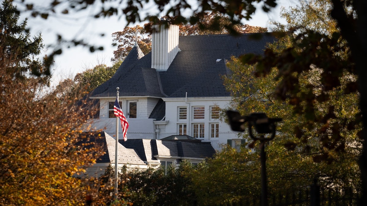 WASHINGTON, DC - NOVEMBER 5: The residence of Democratic presidential nominee, U.S. Vice President Kamala Harris is visible on Election Day on November 5, 2024 in Washington, DC. Americans cast their ballots today in the presidential race between Republican nominee former President Donald Trump and Harris, as well as multiple state elections that will determine the balance of power in Congress. (Photo by Andrew Harnik/Getty Images)