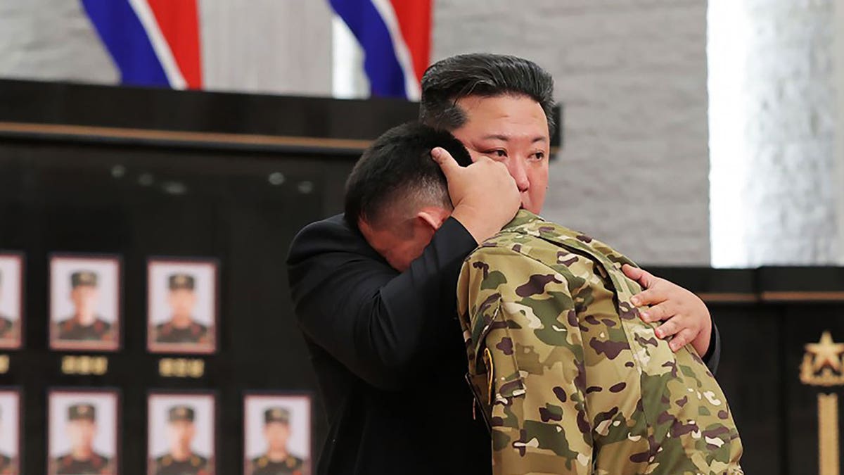 Kim hug soldier who survived war in Kursk