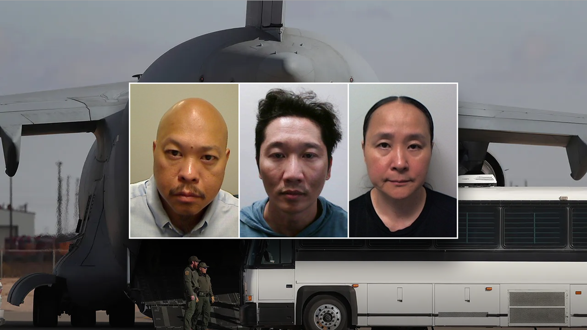 Mugshots of three Laotian nationals