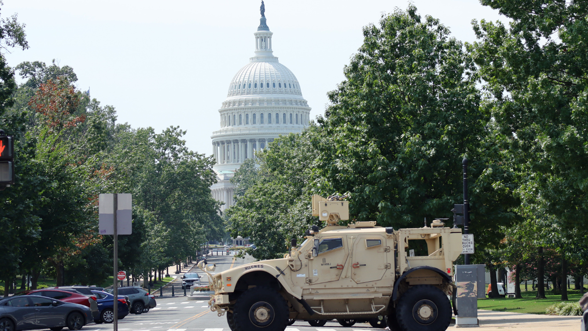 National Guard truck near Capitol Building