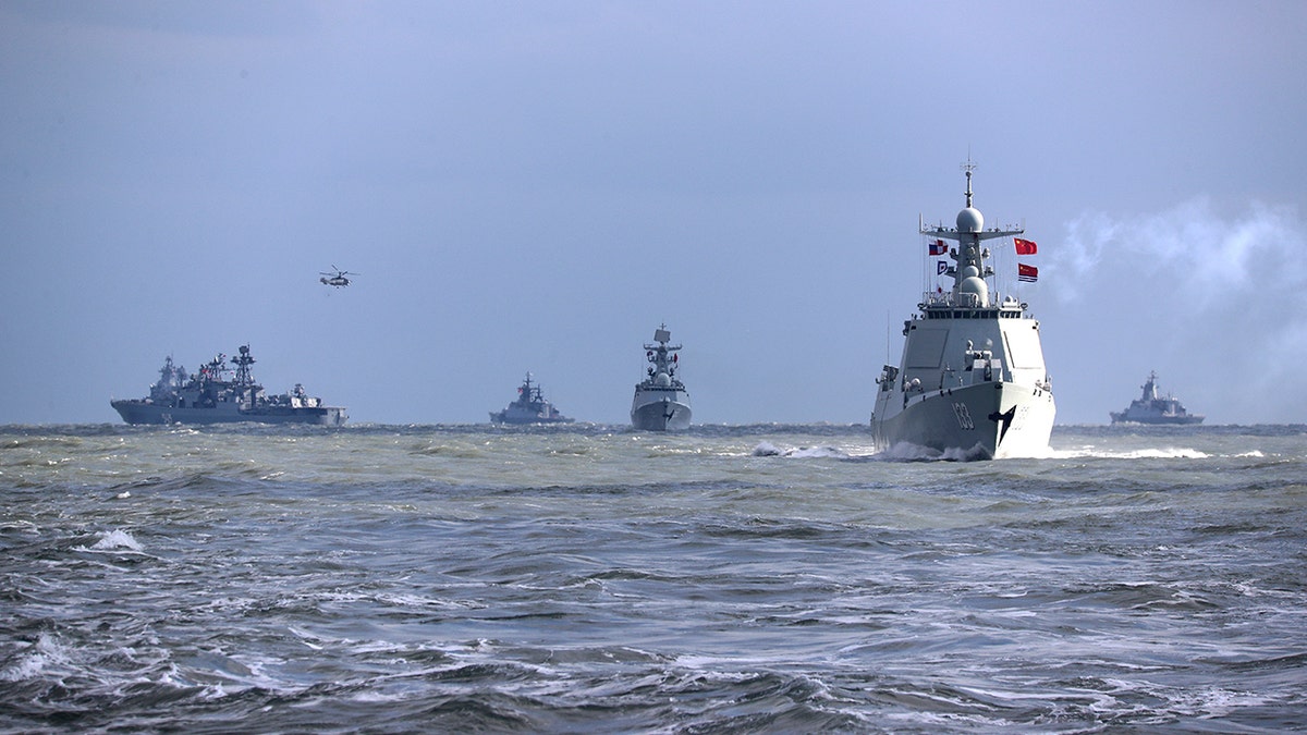 Chinese and Russia vessels