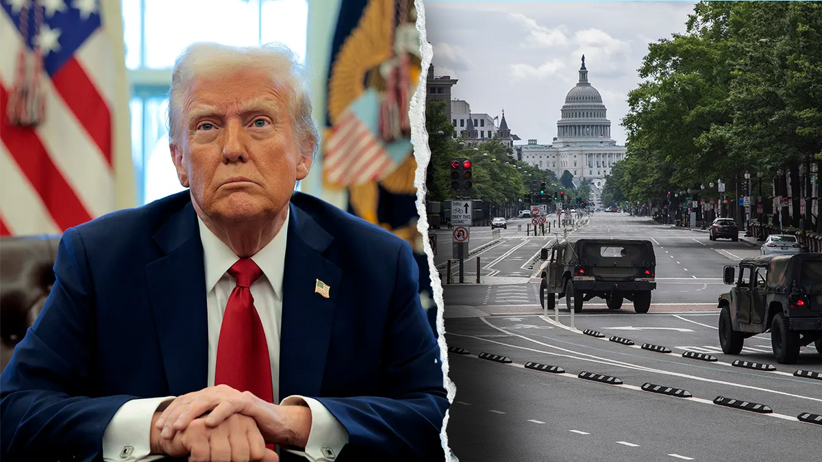 President Donald Trump and DC National Guard
